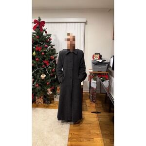 S by Searle Women's Long Wool Alpaca Mohair Coat Gray Size S Made in Italy